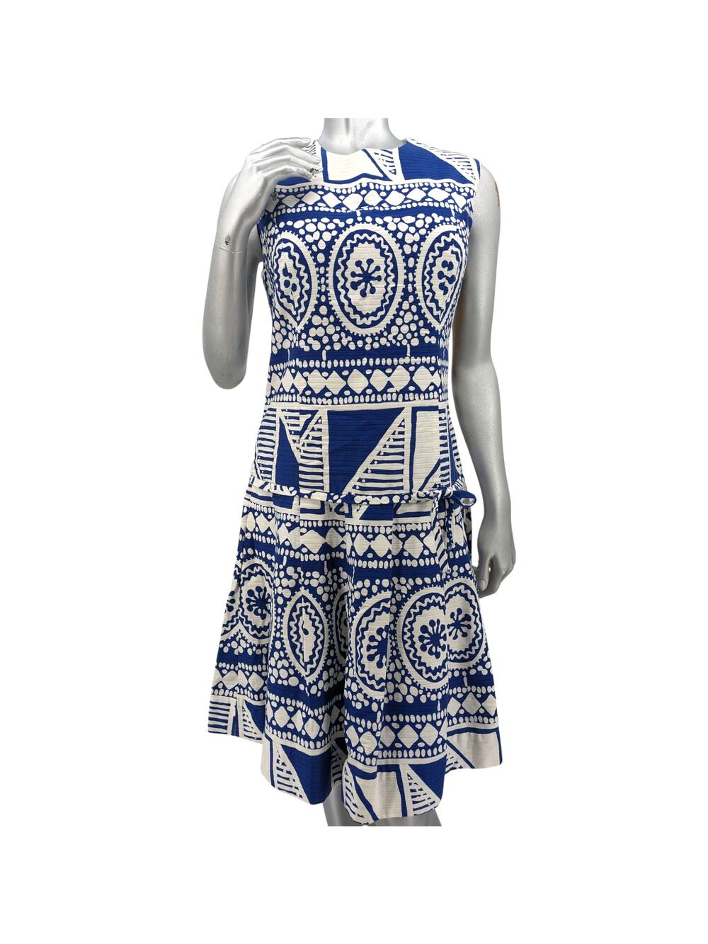 SALE Vintage 1970's Mod Dropped Waist Pleated Hawaiian Midi Dress MALIA Honolulu